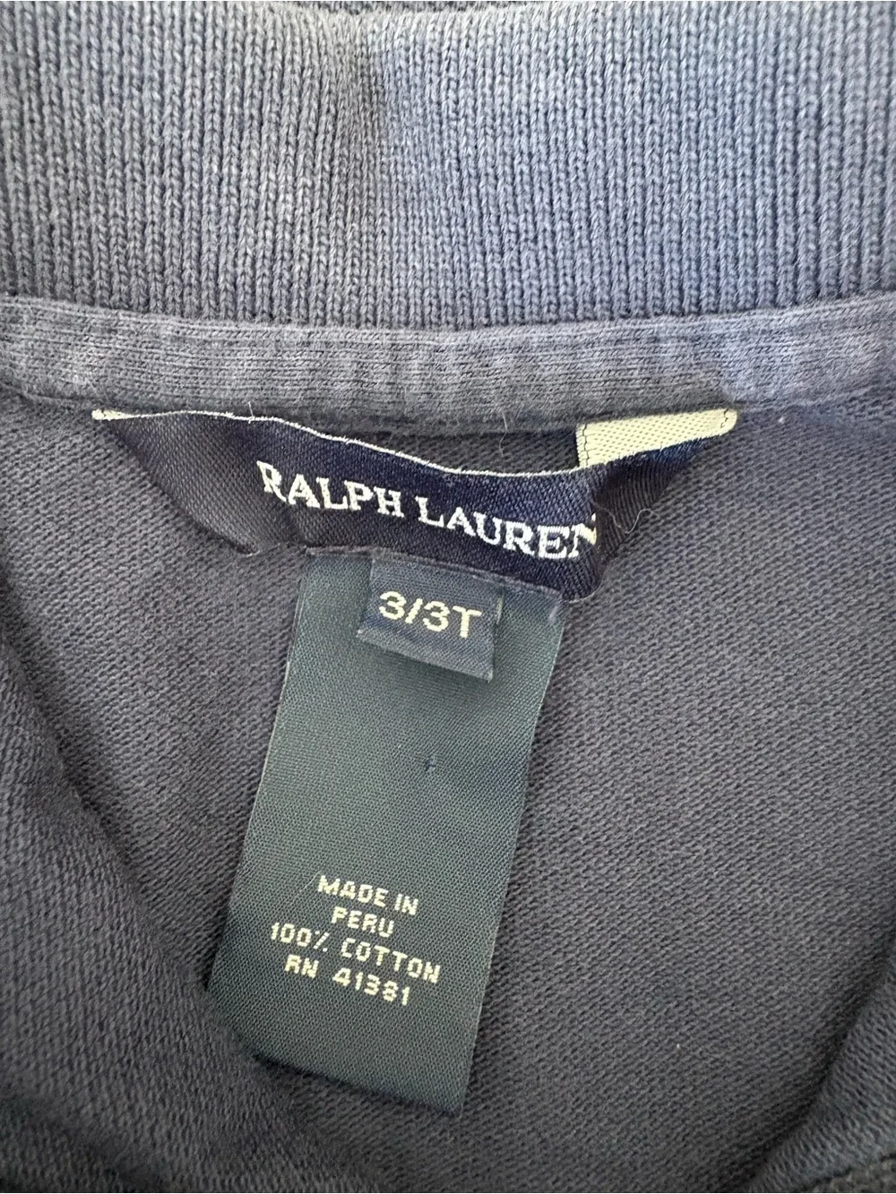 Ralph Lauren Navy Girls Polo Dress with Pink Pony